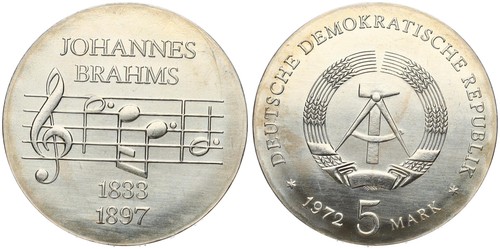 Deutschland ddr 5 mark - -,