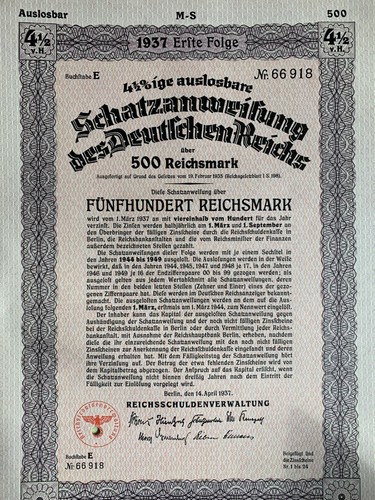 Schatzanweisung des deutschen - schatzanweisung,
