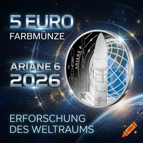 Ariane euro farbmünze - -,