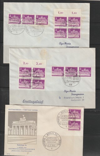 Berlin 231 tor - lot, fdc