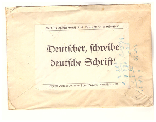 Brief berlin 1934 mit - mit, vignette