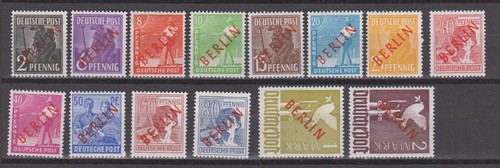 Berlin 1949 rotaufdruck minr - berlin,