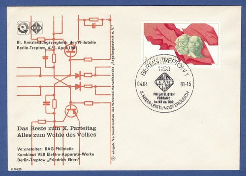 Ddr beleg berlin treptow 1981 - ddr-beleg,