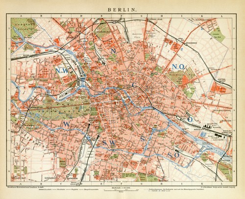 Berlin historischer stadtplan - historischer,