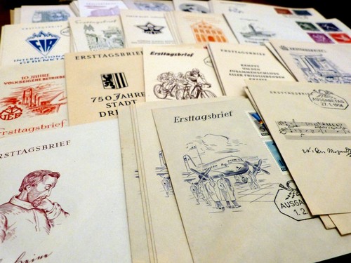 Auswahl ddr fdc 1956 - auswahl,