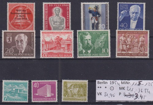Berlin 1954 115 125 - 1954, mi-nr.